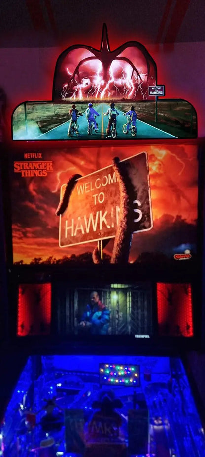 Stranger Things TV Pinball Topper Lightbox Arcade Gaming Light box FYLZGO Signs