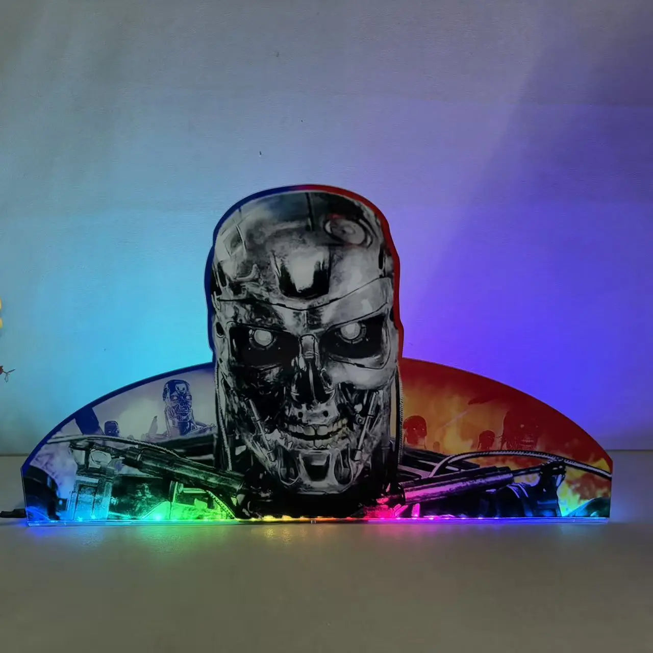 Arcade1Up's Terminator 2 Pinball Acrylic LED Topper, for Pinball Machine, Pinball Topper FYLZGO Signs