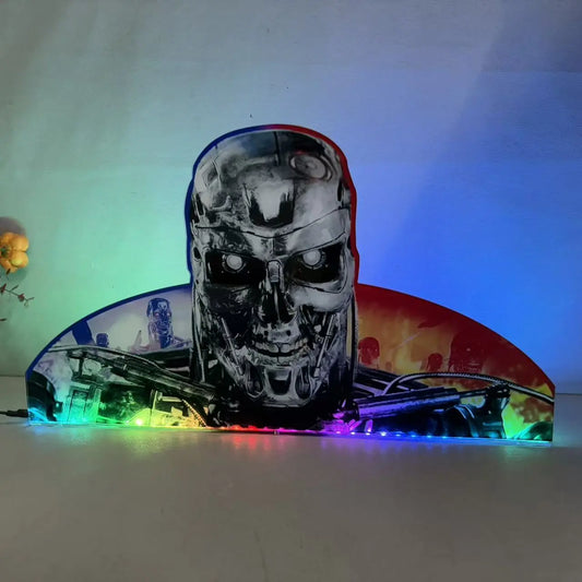 Arcade1Up's Terminator 2 Pinball Acrylic LED Topper, for Pinball Machine, Pinball Topper FYLZGO Signs
