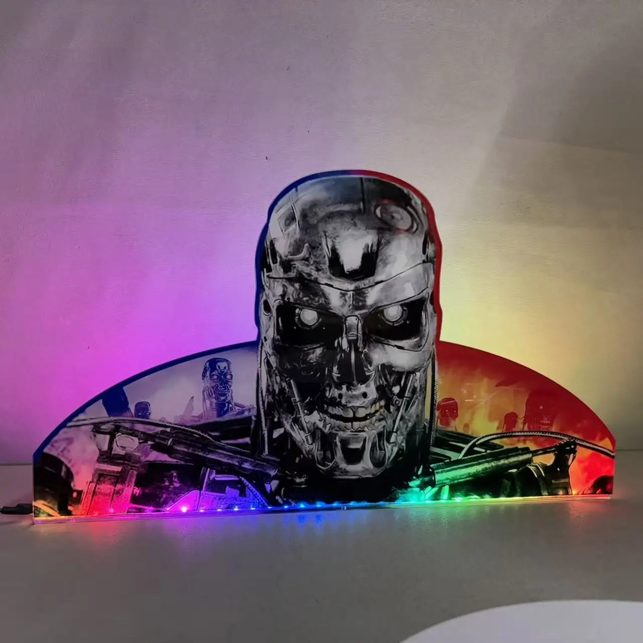 Arcade1Up's Terminator 2 Pinball Acrylic LED Topper, for Pinball Machine, Pinball Topper FYLZGO Signs