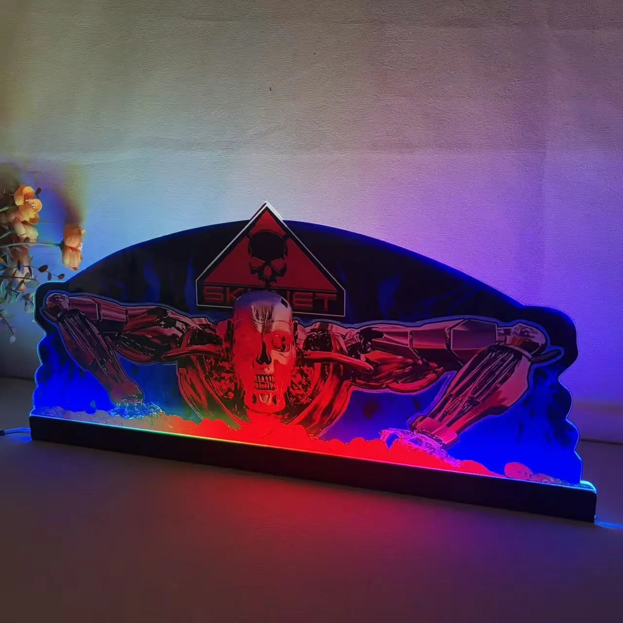 Terminator 2 Judgment Day Pinball Acrylic LED Topper, for William Pinball Machine, Pinball Topper FYLZGO Signs