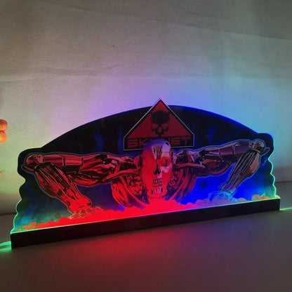 Terminator 2 Judgment Day Pinball Acrylic LED Topper, for William Pinball Machine, Pinball Topper FYLZGO Signs