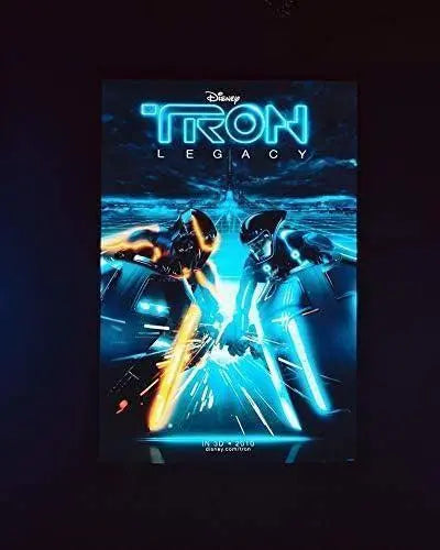 Tron Movie Poster LED Lightbox Fully Dimmable & Powered by USB FYLZGO Signs