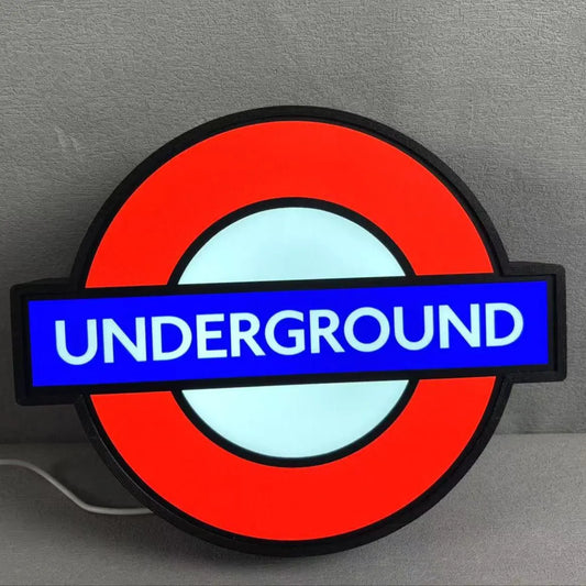 Underground Sign Lightbox - Living Room table light, Bedside Nightlight, desk light, London LED light, Man Cave light FYLZGO Signs