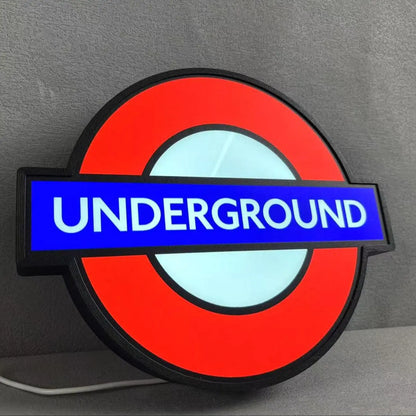 Underground Sign Lightbox - Living Room table light, Bedside Nightlight, desk light, London LED light, Man Cave light FYLZGO Signs
