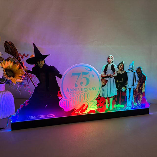The Wizard of Oz Topper 3D Acrylic LED Topper, 75th Anniversary, Game Room Decor, Family Fun Center Decor, Mans Cave NEOUNIK Signs