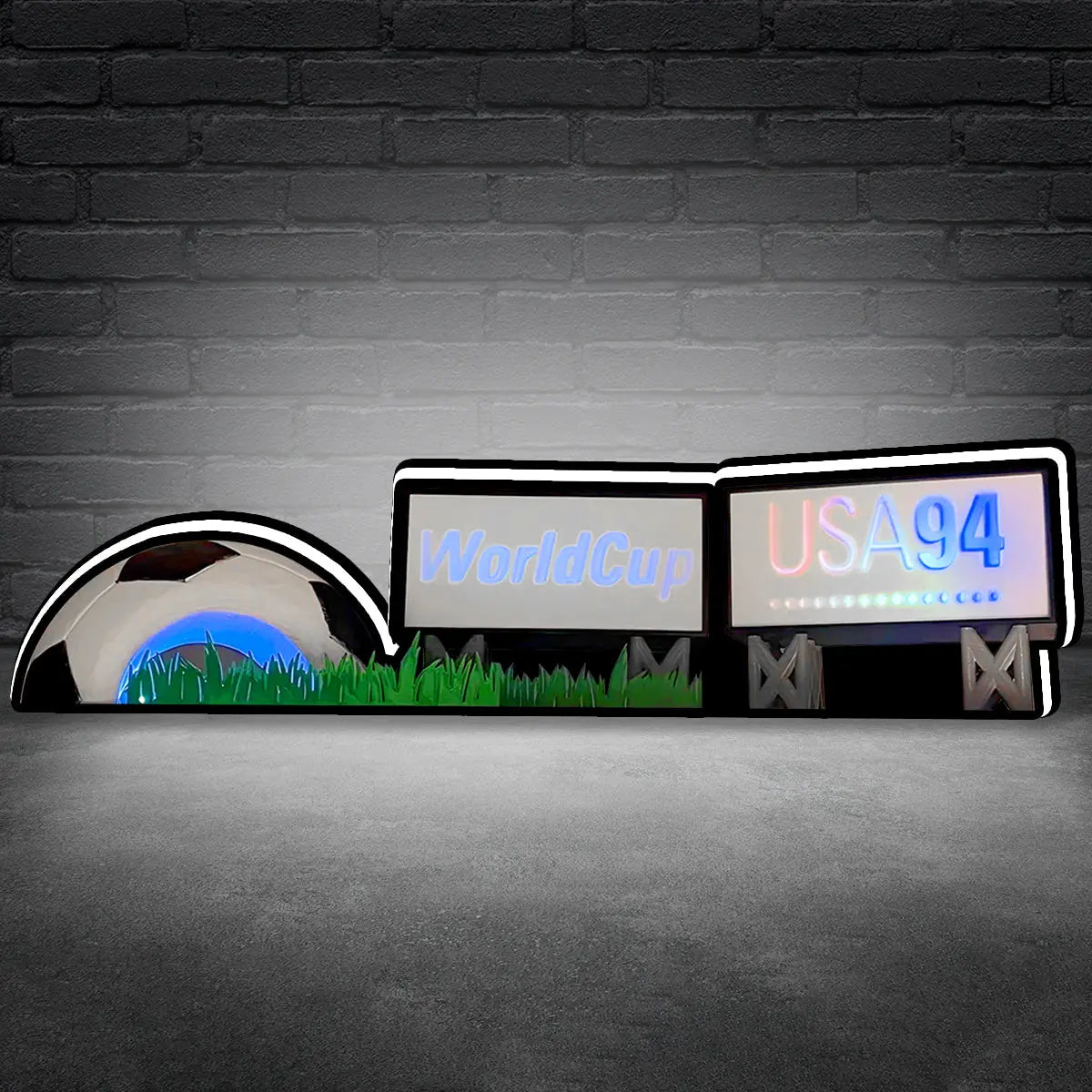 Custom World Cup USA 94 Pinball Topper Lightbox, 3D Printed Lightbox Powered by USB Band Dimm FYLZGO Signs