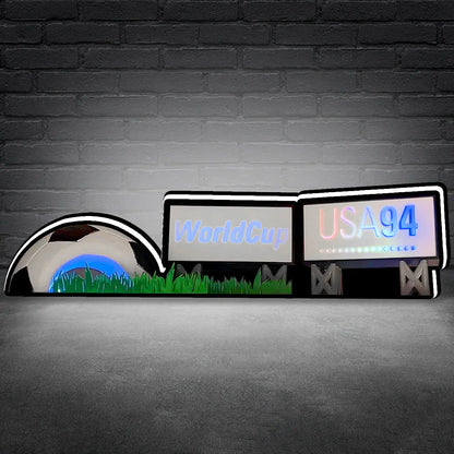 Custom World Cup USA 94 Pinball Topper Lightbox, 3D Printed Lightbox Powered by USB Band Dimm FYLZGO Signs