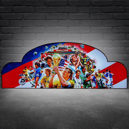 World Cup USA '94 Pinball Topper for Bally Pinball Machine, 3D Printed Lightbox Powered by USB Band Dimm Man's Cave FYLZGO Signs