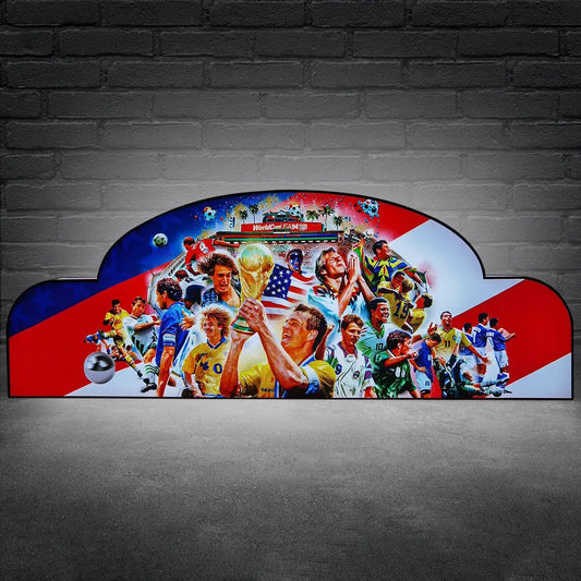 World Cup USA '94 Pinball Topper for Bally Pinball Machine, 3D Printed Lightbox Powered by USB Band Dimm Man's Cave FYLZGO Signs