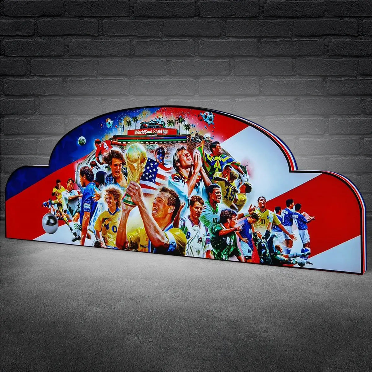 World Cup USA '94 Pinball Topper for Bally Pinball Machine, 3D Printed Lightbox Powered by USB Band Dimm Man's Cave FYLZGO Signs